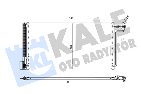 Конденсатор, кондиционер   357755   KALE OTO RADYATÖR