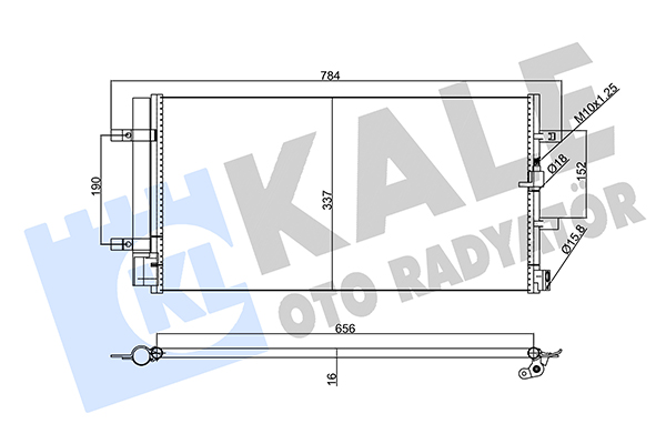 Конденсатор, кондиционер   357770   KALE OTO RADYATÖR