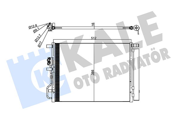 Конденсатор, система кондиціонування повітря   357785   KALE OTO RADYATÖR