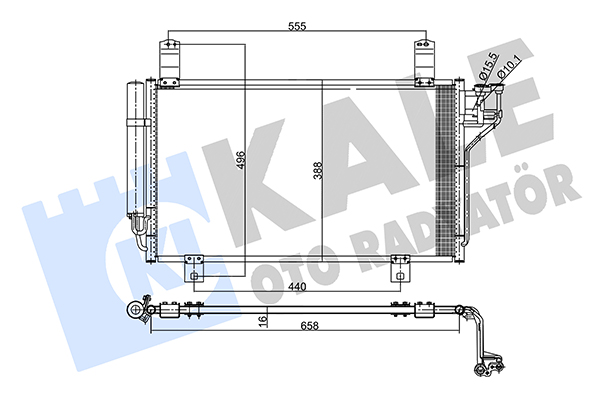 Конденсатор, кондиционер   357795   KALE OTO RADYATÖR