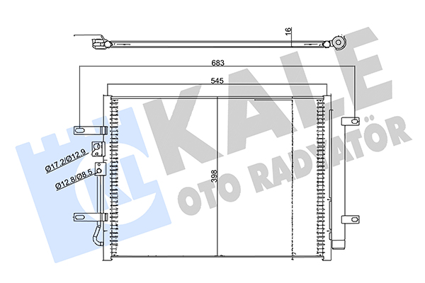 Конденсатор, кондиционер   357875   KALE OTO RADYATÖR