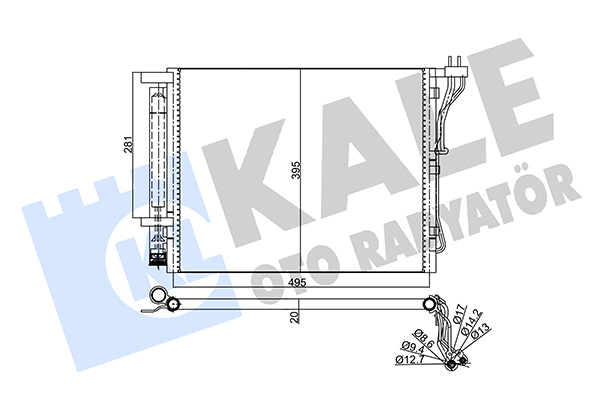 Конденсатор, кондиционер   358010   KALE OTO RADYATÖR