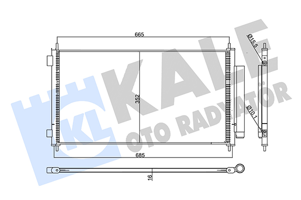 Конденсатор, кондиционер   358075   KALE OTO RADYATÖR