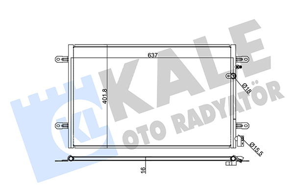 Конденсатор, кондиционер   375300   KALE OTO RADYATÖR