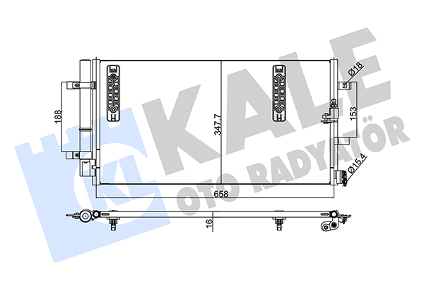 Конденсатор, кондиционер   375800   KALE OTO RADYATÖR