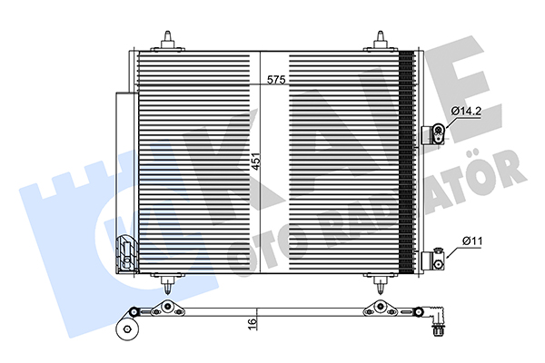 Конденсатор, система кондиціонування повітря   377300   KALE OTO RADYATÖR