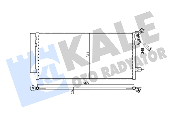 Конденсатор, кондиционер   378300   KALE OTO RADYATÖR