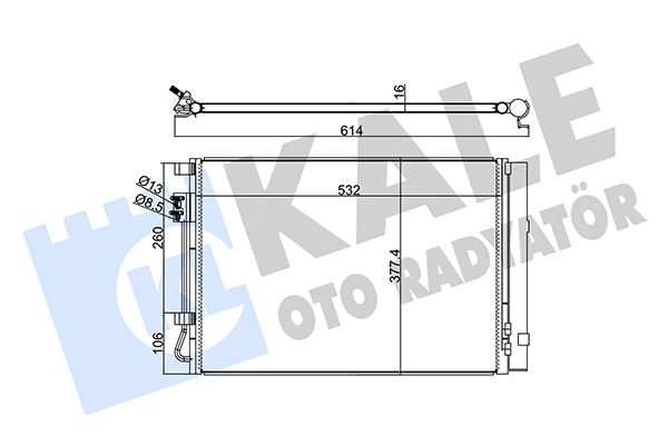 Конденсатор, система кондиціонування повітря   380200   KALE OTO RADYATÖR