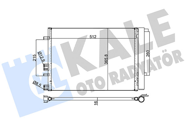 Конденсатор, система кондиціонування повітря   386500   KALE OTO RADYATÖR