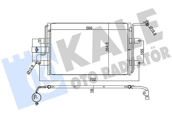 Конденсатор, система кондиціонування повітря   390600   KALE OTO RADYATÖR