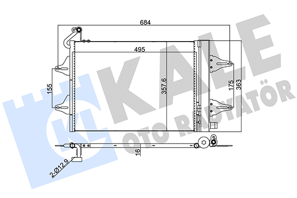 Конденсатор, кондиционер   390700   KALE OTO RADYATÖR