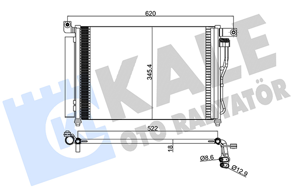Конденсатор, кондиционер   391400   KALE OTO RADYATÖR