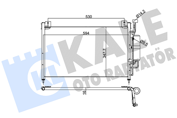 Конденсатор, кондиционер   392300   KALE OTO RADYATÖR