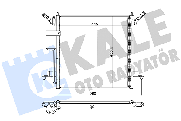 Конденсатор, система кондиціонування повітря   393100   KALE OTO RADYATÖR