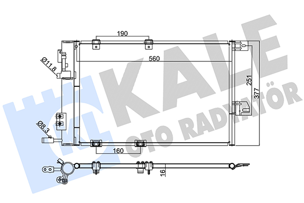 Конденсатор, кондиционер   393300   KALE OTO RADYATÖR