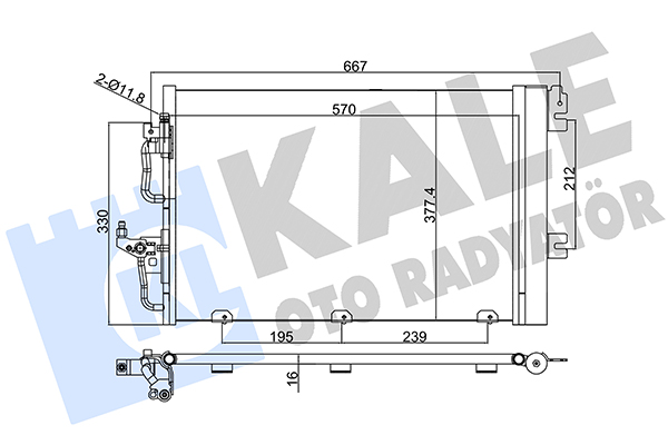 Конденсатор, кондиционер   393400   KALE OTO RADYATÖR