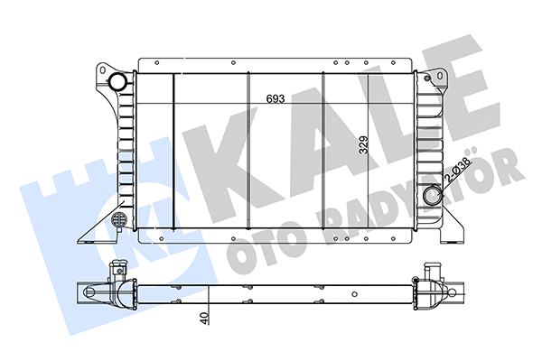 Радиатор, охлаждение двигателя   104000   KALE OTO RADYATÖR