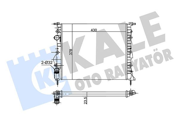 Радиатор, охлаждение двигателя   109400   KALE OTO RADYATÖR