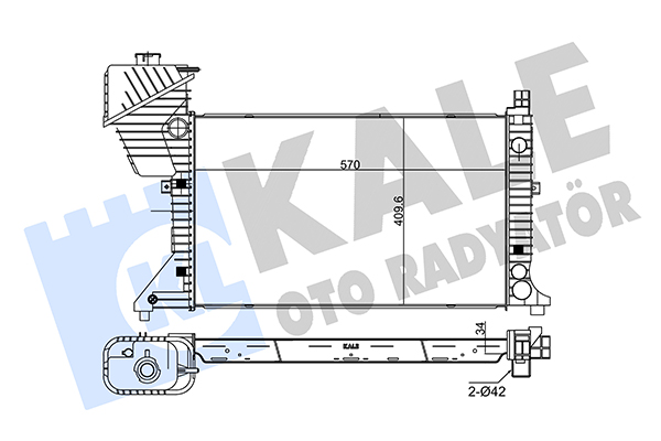 Радиатор, охлаждение двигателя   319900   KALE OTO RADYATÖR