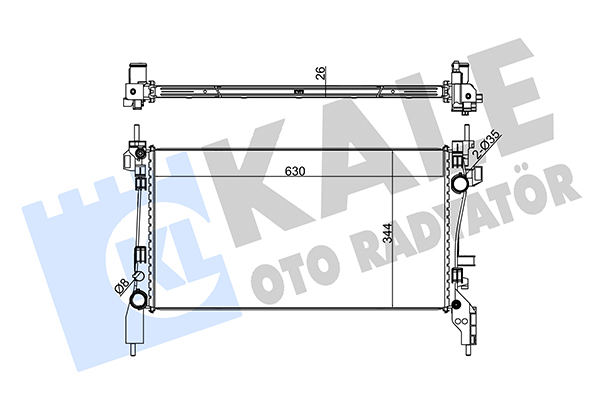 Радіатор, система охолодження двигуна   320600   KALE OTO RADYATÖR