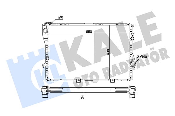 Радиатор, охлаждение двигателя   341915   KALE OTO RADYATÖR