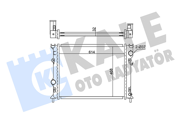 Радиатор, охлаждение двигателя   341940   KALE OTO RADYATÖR