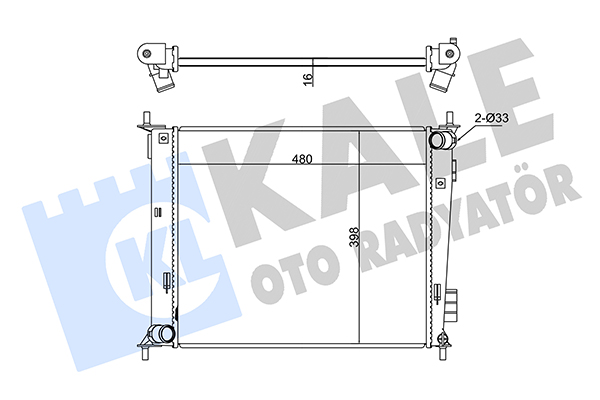 Радиатор, охлаждение двигателя   346135   KALE OTO RADYATÖR