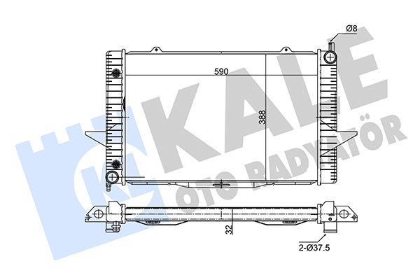 Радиатор, охлаждение двигателя   346225   KALE OTO RADYATÖR