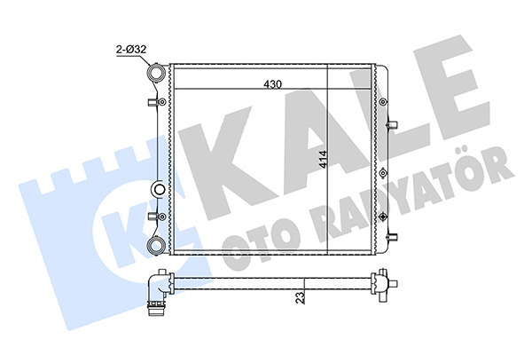 Радиатор, охлаждение двигателя   349245   KALE OTO RADYATÖR