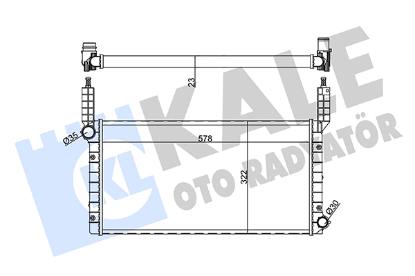 Радіатор, система охолодження двигуна   351225   KALE OTO RADYATÖR