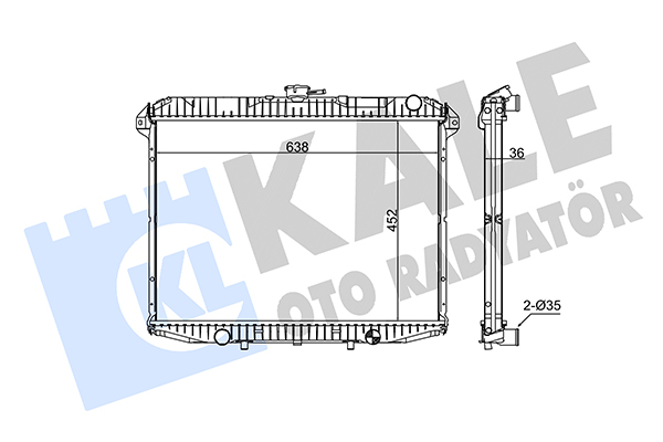 Радиатор, охлаждение двигателя   351890   KALE OTO RADYATÖR