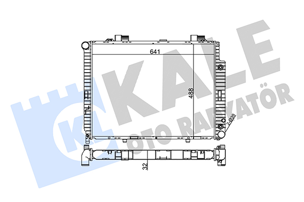 Радиатор, охлаждение двигателя   352000   KALE OTO RADYATÖR
