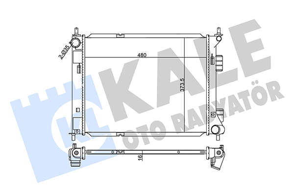 Радиатор, охлаждение двигателя   355510   KALE OTO RADYATÖR