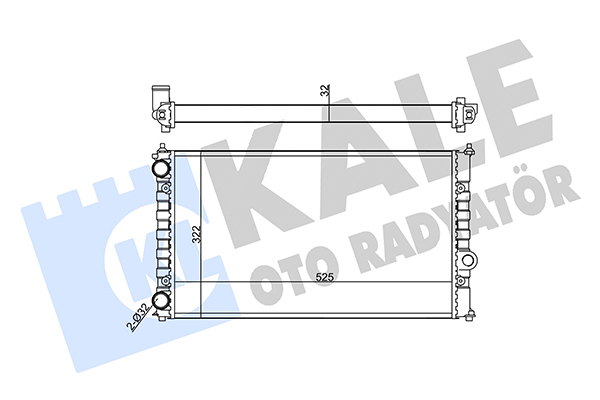 Радиатор, охлаждение двигателя   355590   KALE OTO RADYATÖR
