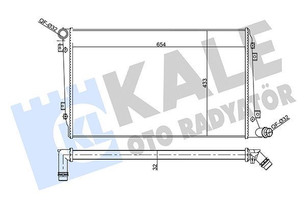 Радіатор, система охолодження двигуна   356930   KALE OTO RADYATÖR
