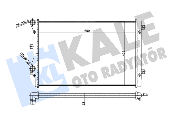 Радиатор, охлаждение двигателя   356985   KALE OTO RADYATÖR