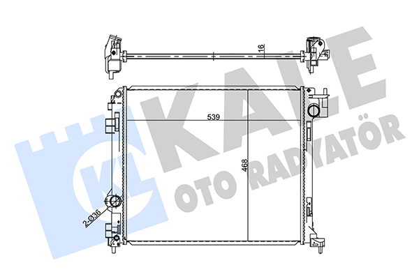 Радіатор, система охолодження двигуна   357250   KALE OTO RADYATÖR