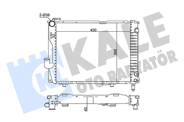 Радиатор, охлаждение двигателя   361900   KALE OTO RADYATÖR