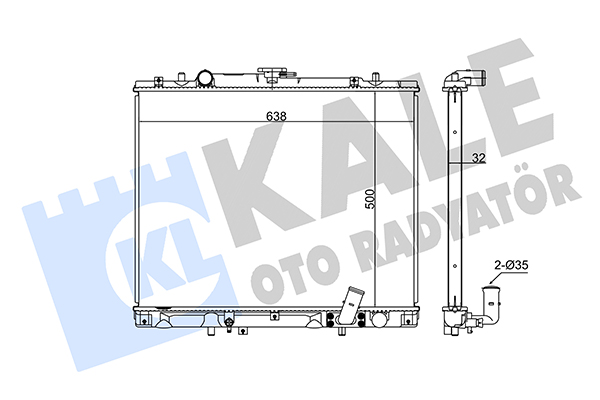 Радиатор, охлаждение двигателя   362400   KALE OTO RADYATÖR