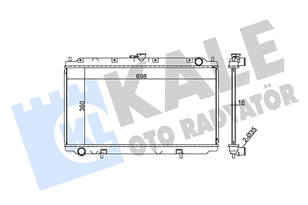 Радиатор, охлаждение двигателя   363100   KALE OTO RADYATÖR