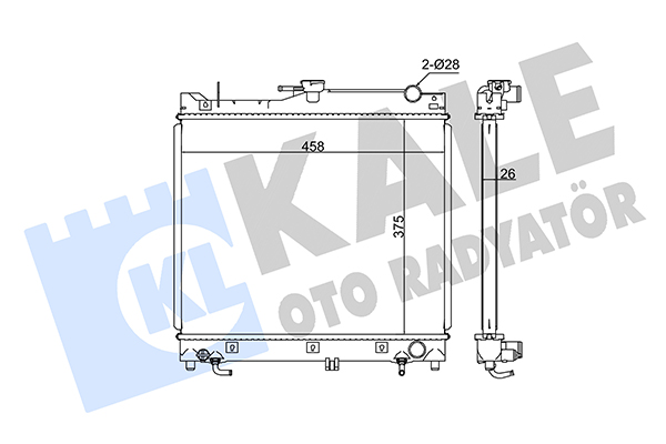 Радиатор, охлаждение двигателя   365700   KALE OTO RADYATÖR