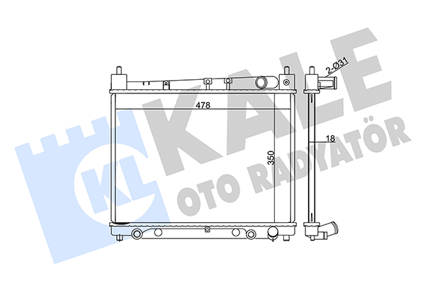 Радиатор, охлаждение двигателя   365900   KALE OTO RADYATÖR