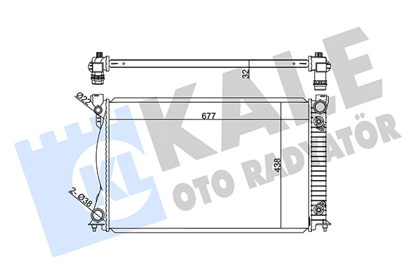 Радіатор, система охолодження двигуна   367800   KALE OTO RADYATÖR