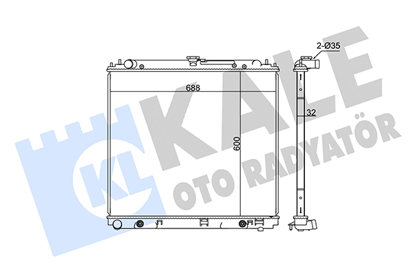 Радиатор, охлаждение двигателя   370600   KALE OTO RADYATÖR