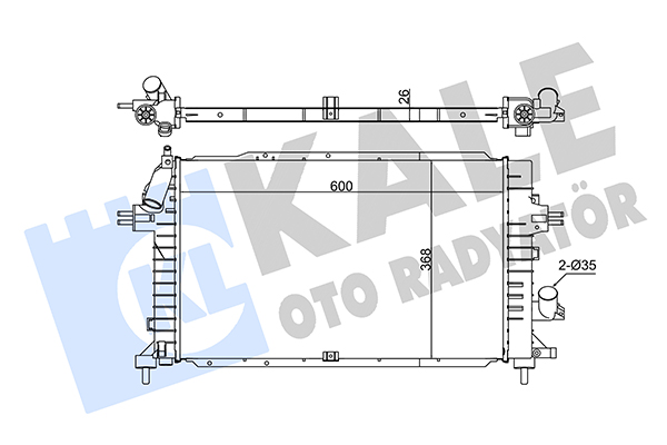 Радіатор, система охолодження двигуна   371300   KALE OTO RADYATÖR
