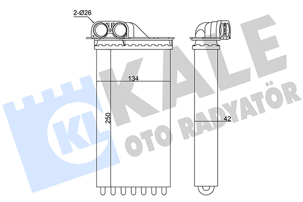 Теплообменник, отопление салона   346440   KALE OTO RADYATÖR