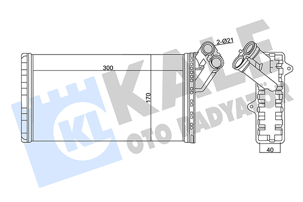 Теплообмінник, система опалення салону   346480   KALE OTO RADYATÖR