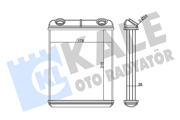 Теплообменник, отопление салона   346715   KALE OTO RADYATÖR
