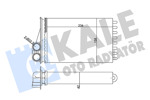 Теплообменник, отопление салона   352055   KALE OTO RADYATÖR