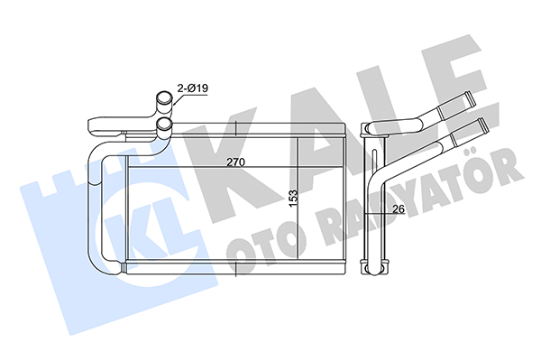 Теплообменник, отопление салона   352155   KALE OTO RADYATÖR